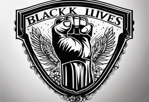 black lives matter tattoo on a picket sign tattoo idea