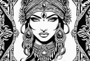 Aquarius tattoo in a tribal design tattoo idea