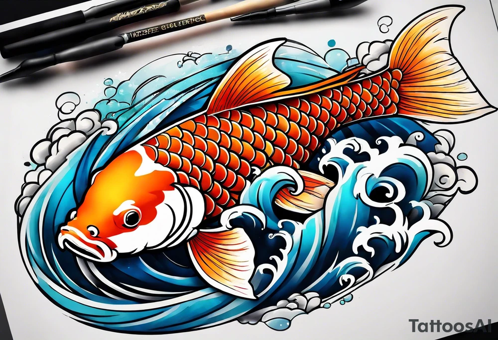 Koi fish tattoo idea