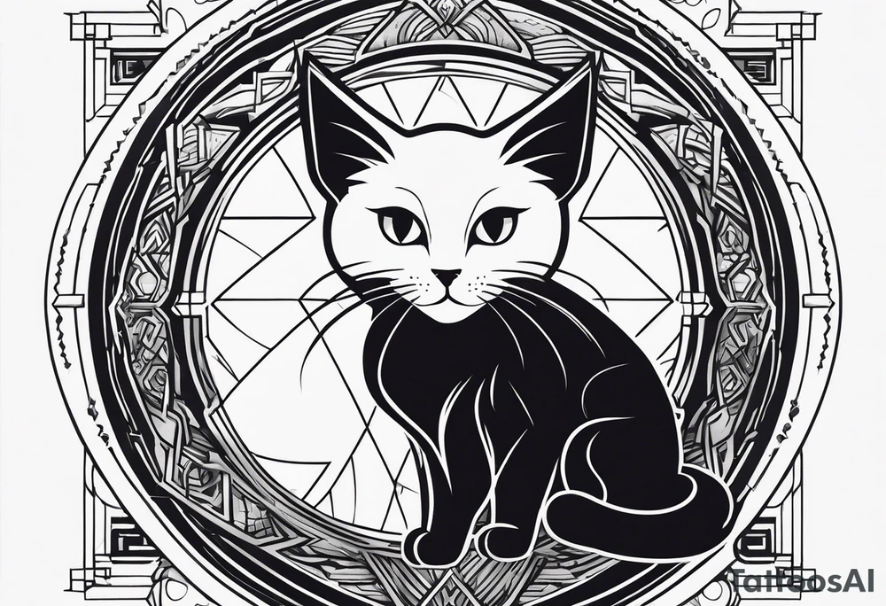 Black Cat tattoo idea