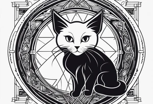 Black Cat tattoo idea