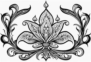 Fleur de lys celtique en flamme tattoo idea