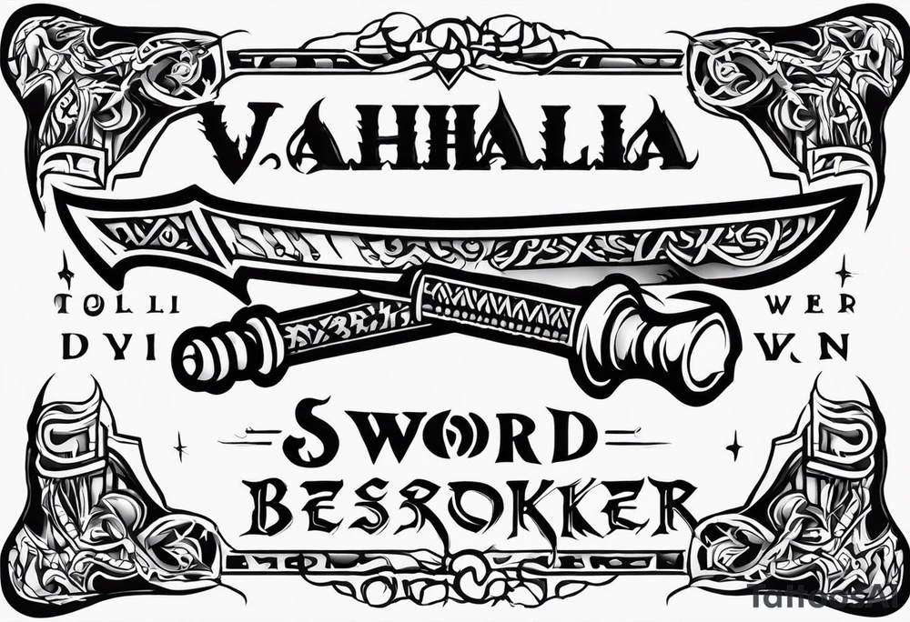 valhalla wounded sword berserker tattoo idea