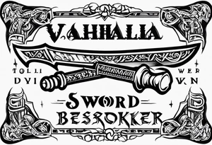 valhalla wounded sword berserker tattoo idea