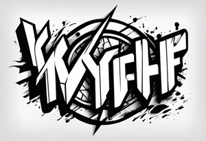 “KYDF” in borderlands font tattoo idea