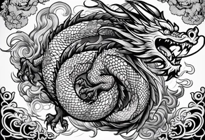 full chinese dragon tattoo idea