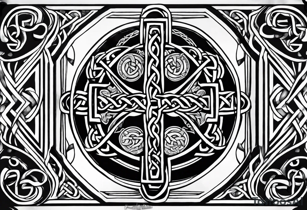 Celtic bands and a black power fist tattoo idea