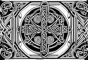 Celtic bands and a black power fist tattoo idea
