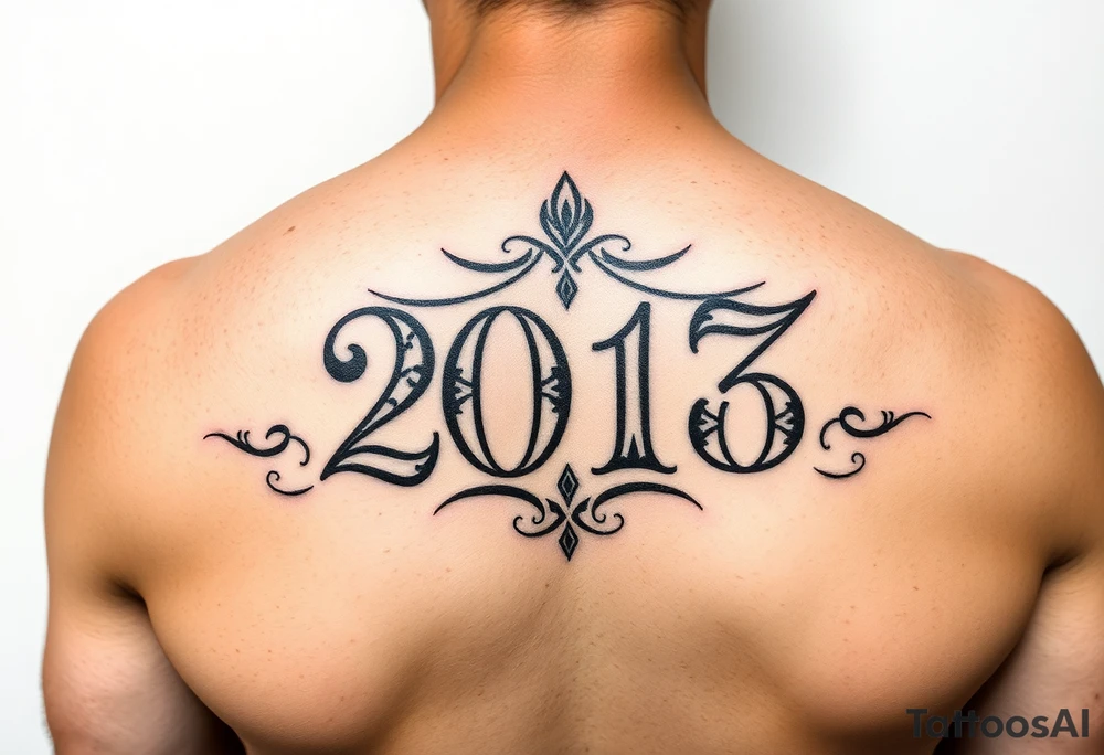 Date of birth tattoo idea