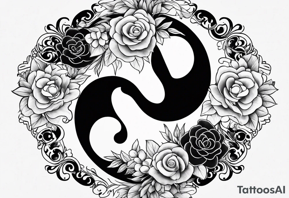 ying yang tattoo idea
