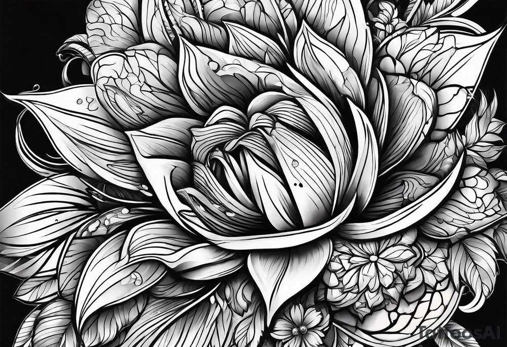 abstract on hand, no people tattoo idea