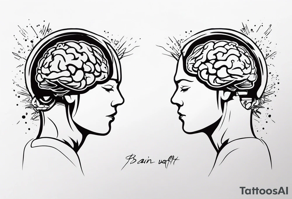 brain war against yourself tattoo idea