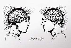 brain war against yourself tattoo idea