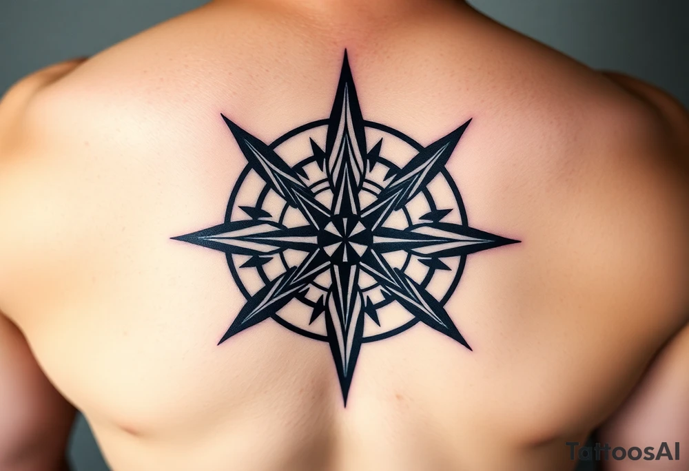Compass rose tattoo idea