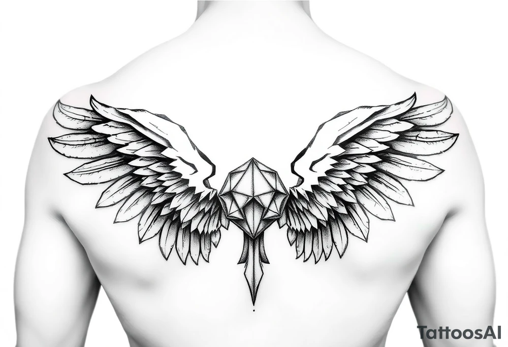 Angel tattoo tattoo idea