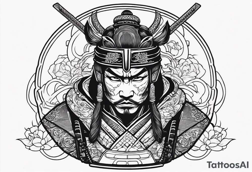 samurai DJ tattoo idea