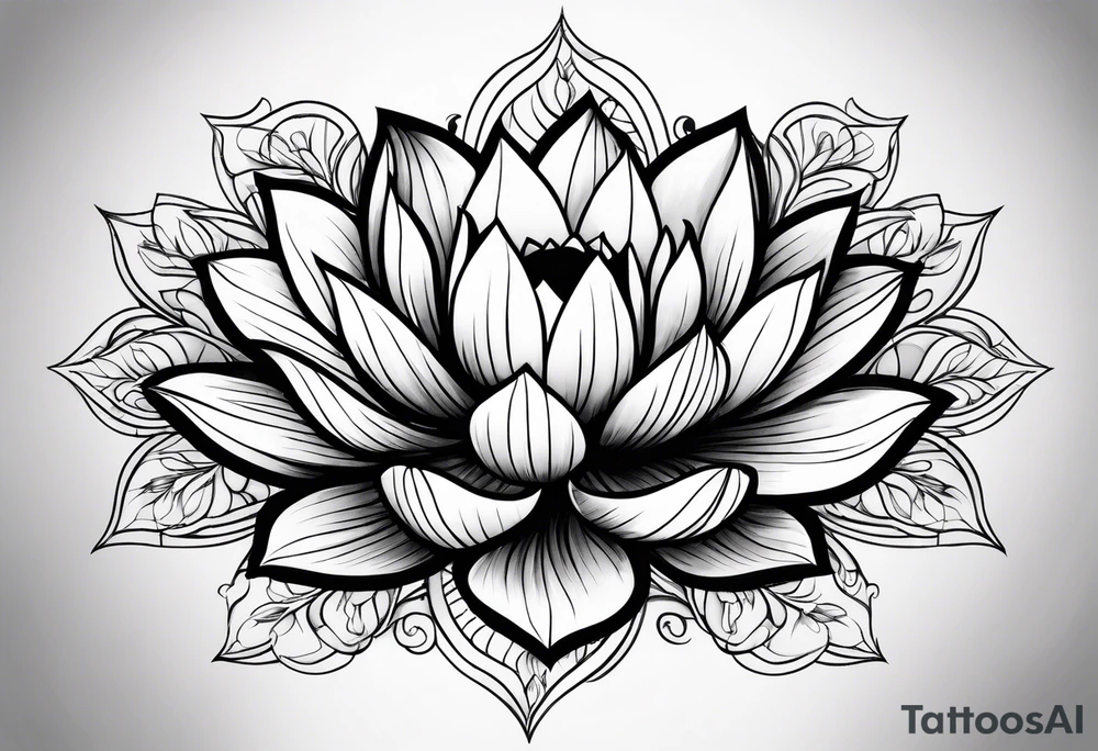 lotus flower tattoo idea