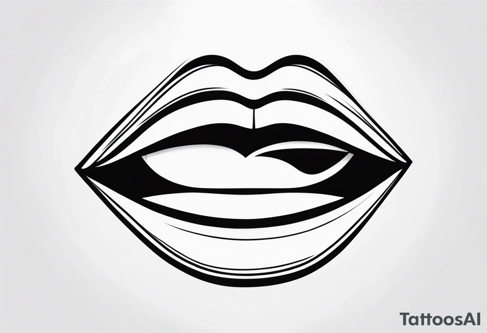 elongated cartoon face mouth open white eyes tattoo idea