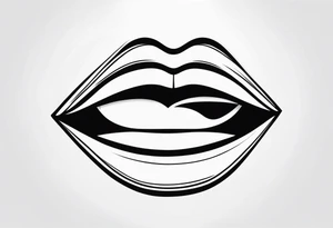 elongated cartoon face mouth open white eyes tattoo idea