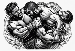 greco roman wrestling tattoo idea