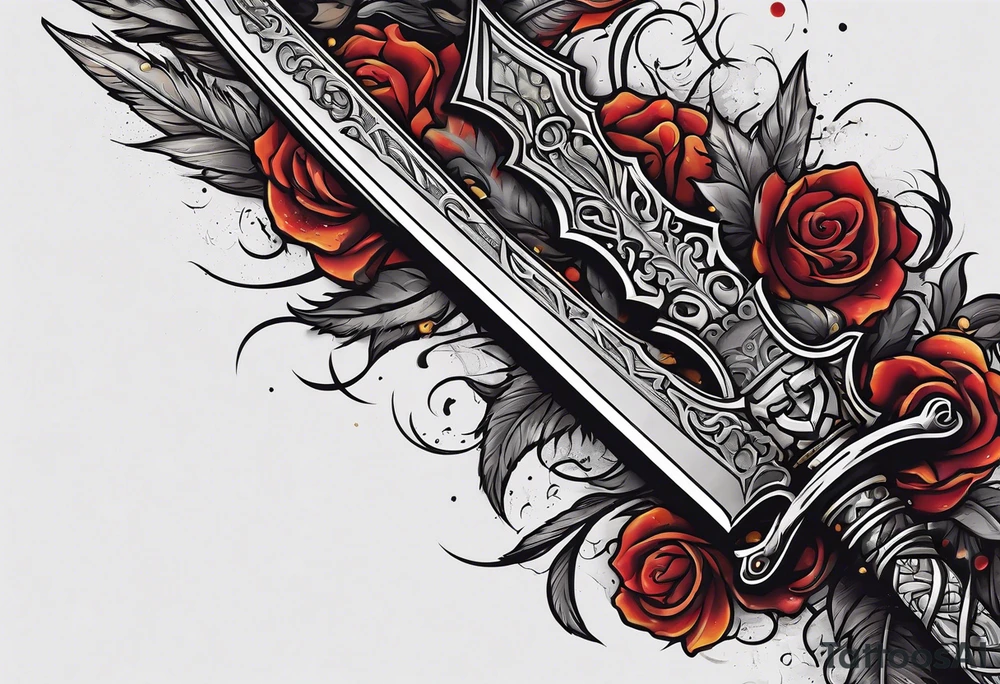 A sword made of nothing tattoo idea