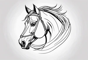 horse head tattoo idea