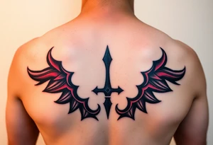 representing equilibrium or balance. color could be black and red or only black tattoo idea