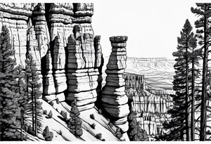 Forearm vertical, bryce canyon national park, hikers tattoo idea