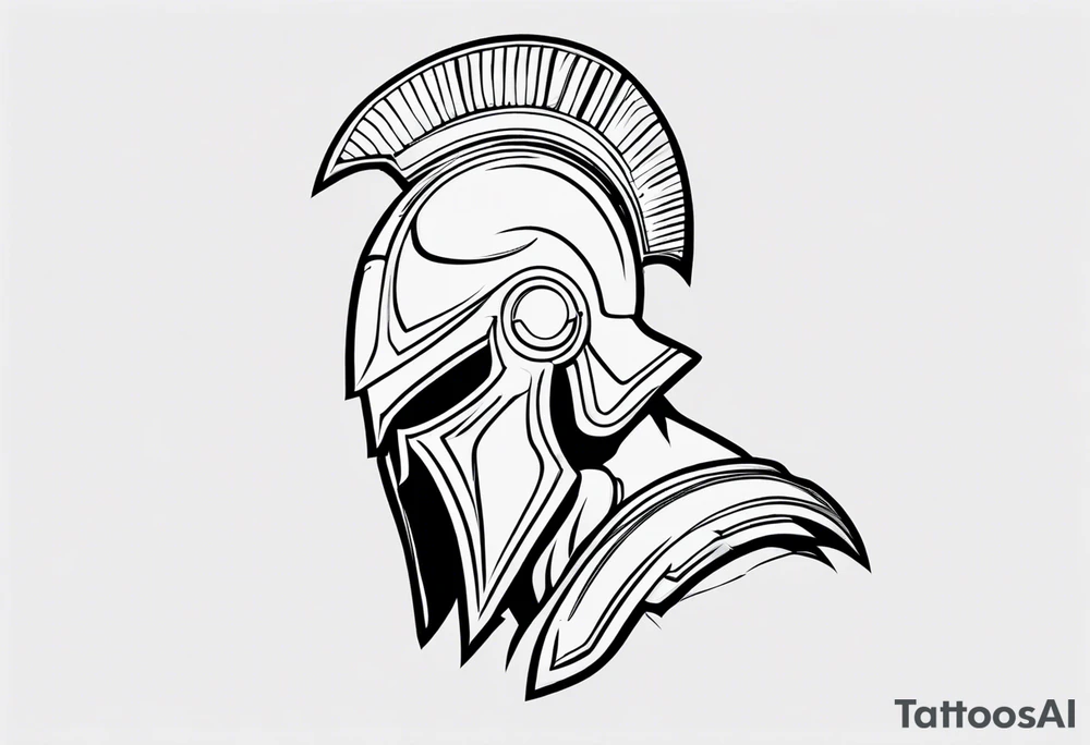 ultra-fine line linework vector of a spartan from the side tattoo idea ultra-fine line linework vector of a spartan from the side tattoo idea