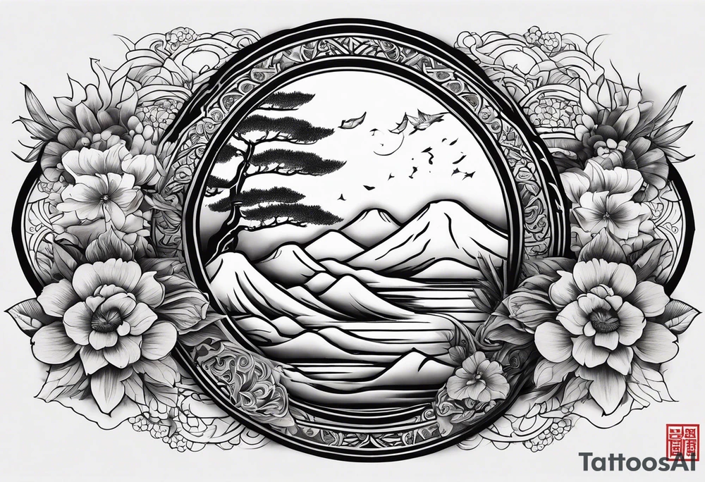 Family half sleeve tattoo idea
