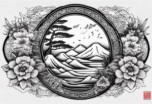 Family half sleeve tattoo idea