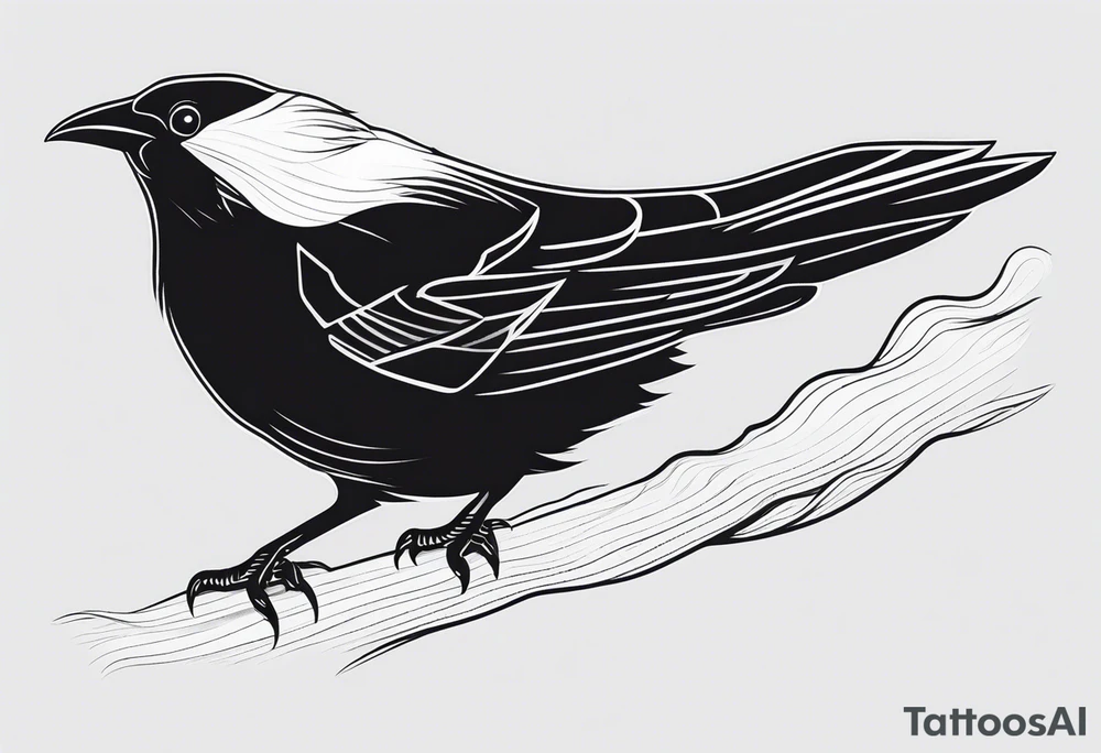 alpine chough traditional tattoo idea