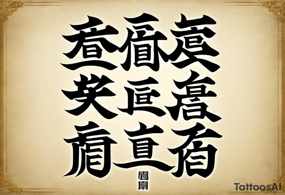 Center of the inner part of the forearm

The word "Bushido" in Japanese: This could be the central, written representation of the word "武士道" (Bushido) stylized in a traditional calligraphic font. This would visually symbolize the foundation of your tattoo and your beliefs. tattoo idea