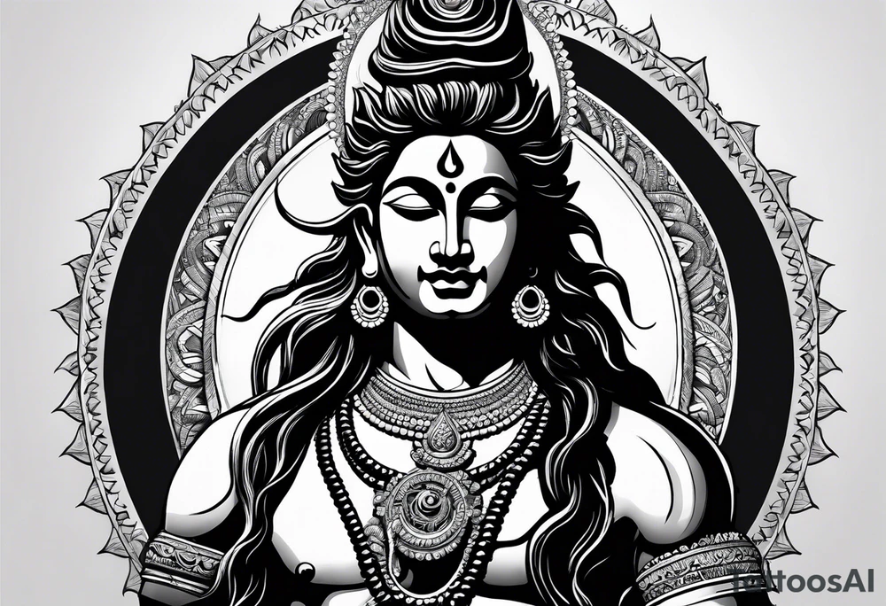 Lord shiva around with  karma , always positive, nothing deep , spiritual Sanskrit words tattoo idea