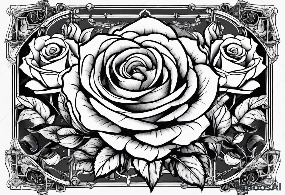 Tesseract with roses tattoo idea