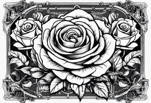 Tesseract with roses tattoo idea