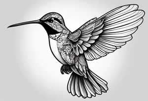 humming bird tattoo idea