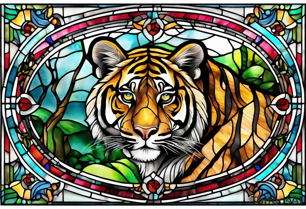 Cub stain glass tattoo idea