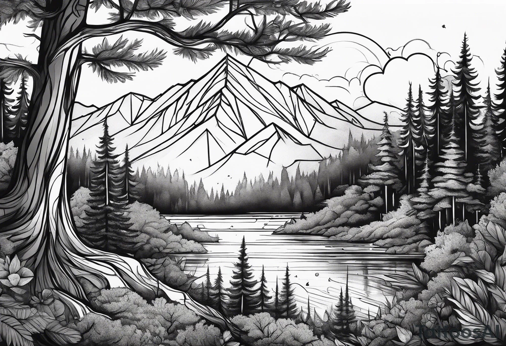 forest on the edges tattoo idea