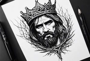 crown of thorns tattoo idea