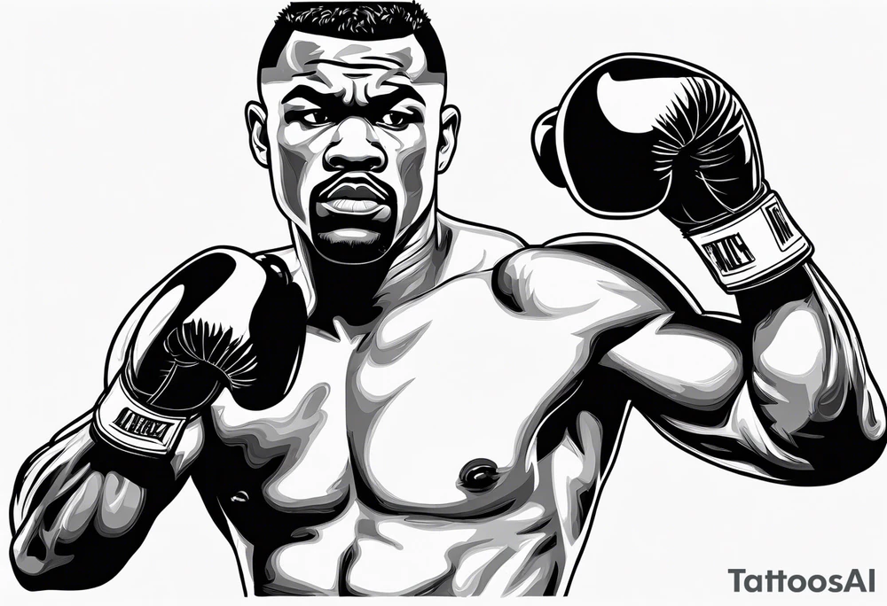 A boxer punching a bush tattoo idea