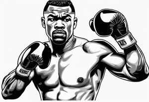 A boxer punching a bush tattoo idea