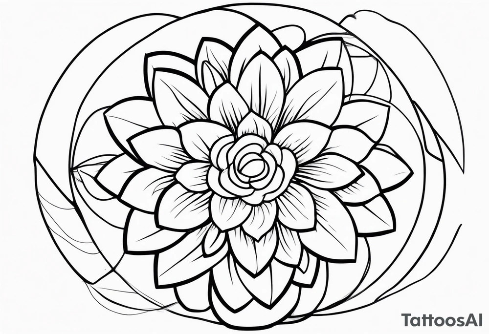 Lua com flores tattoo idea