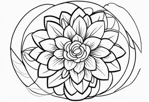 Lua com flores tattoo idea
