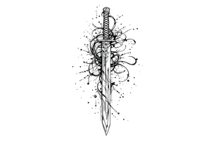 Katana, light on the blade tattoo idea