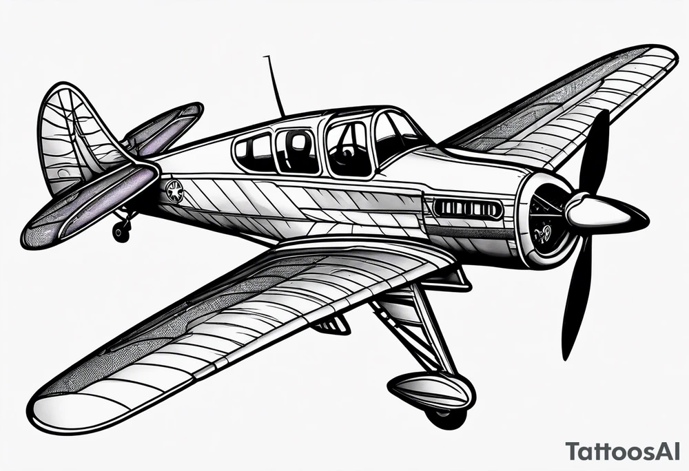 Wide tattoo airplane tattoo idea
