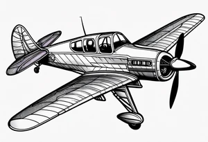 Wide tattoo airplane tattoo idea