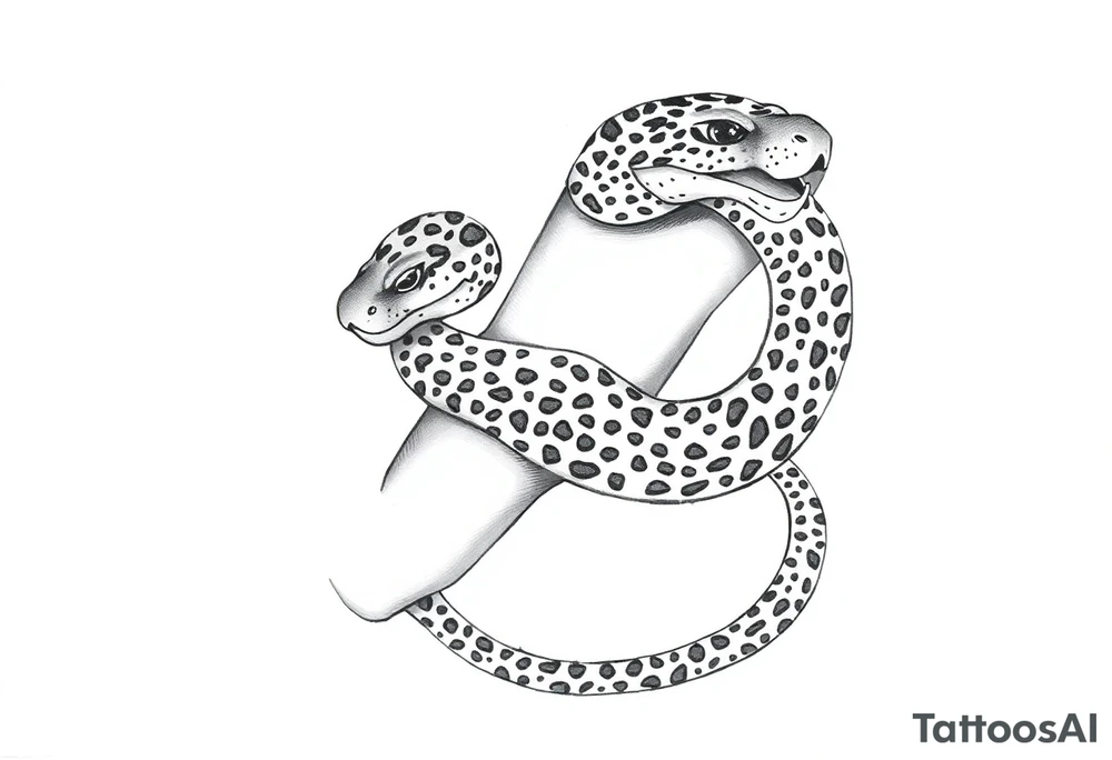 Cheetah print snake tattoo idea