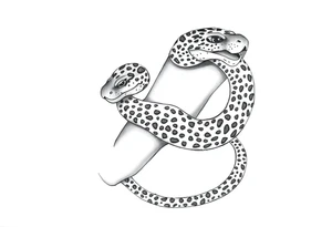 Cheetah print snake tattoo idea