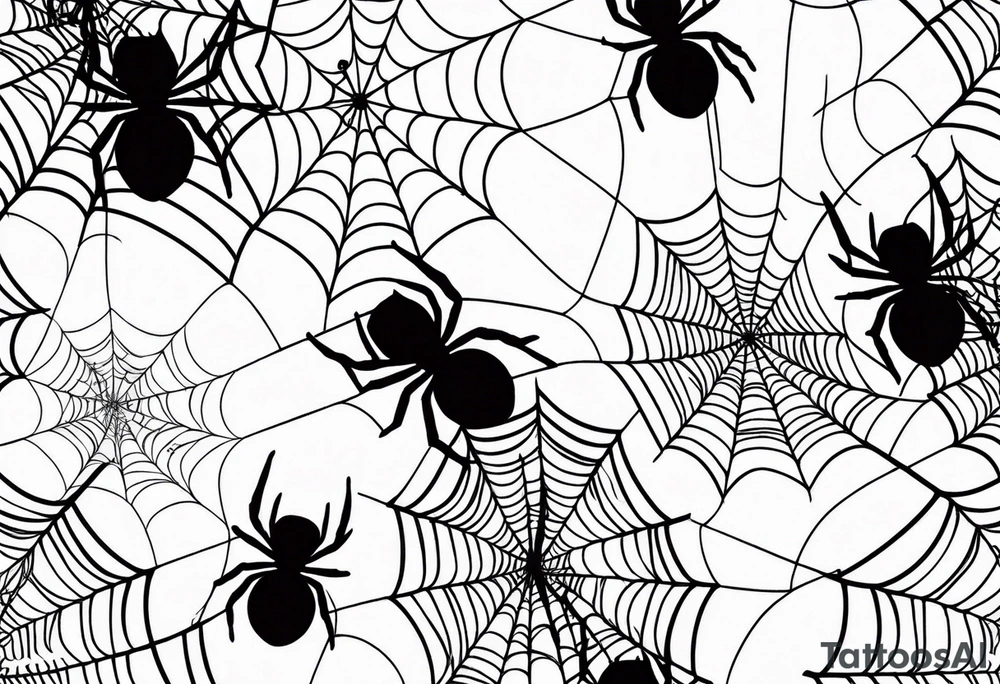 Spider web with black widow tattoo idea